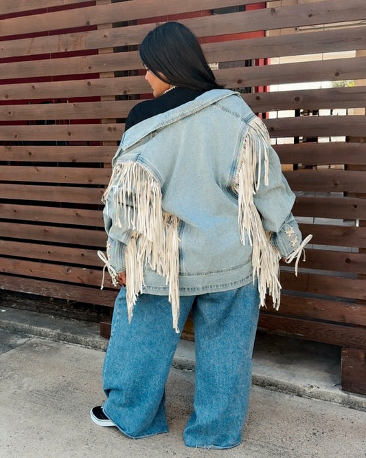 Oversized Lasso Denim Jacket