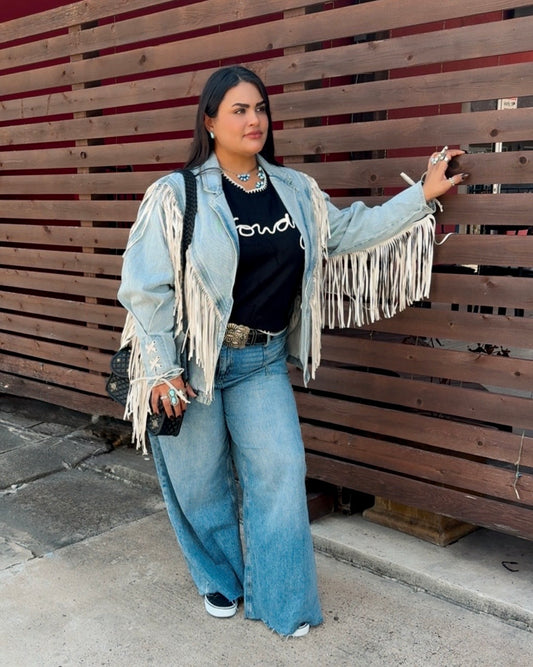 Oversized Lasso Denim Jacket