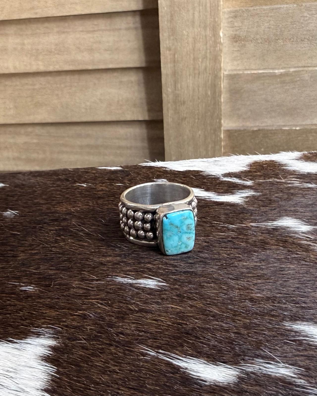 White Water Studded Ring (Sz7) *NonNative