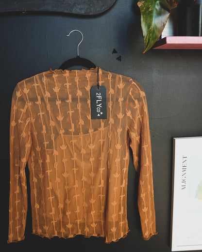 Lariat Lace Mesh Top