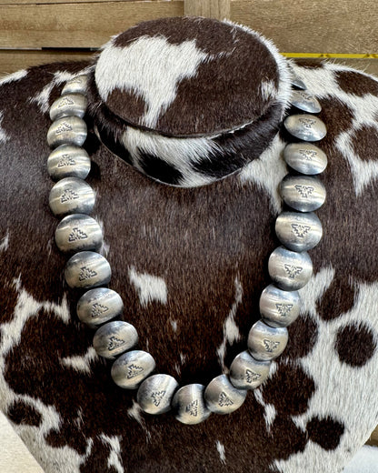 21” Pillow Pearl Thunderbird Necklace *Native Made