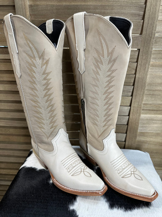 Sierra Wide Calf Boots *Bone