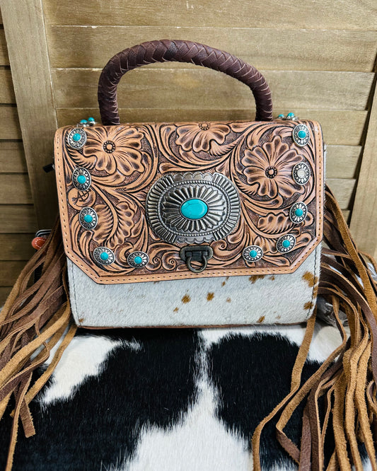 Tooled Brandy Bag