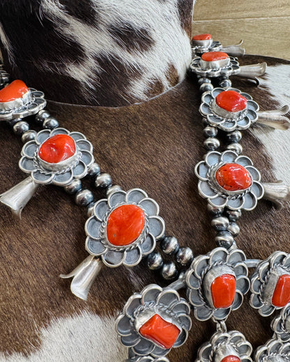 Gilbert Nez Coral Squash Blossom *Native