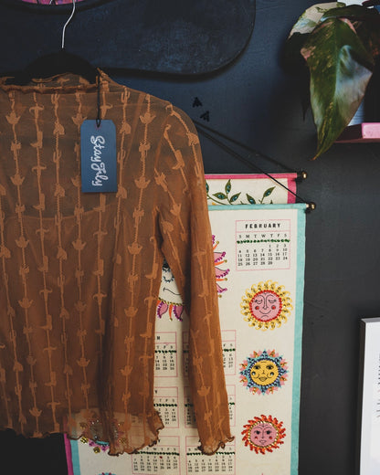 Lariat Lace Mesh Top