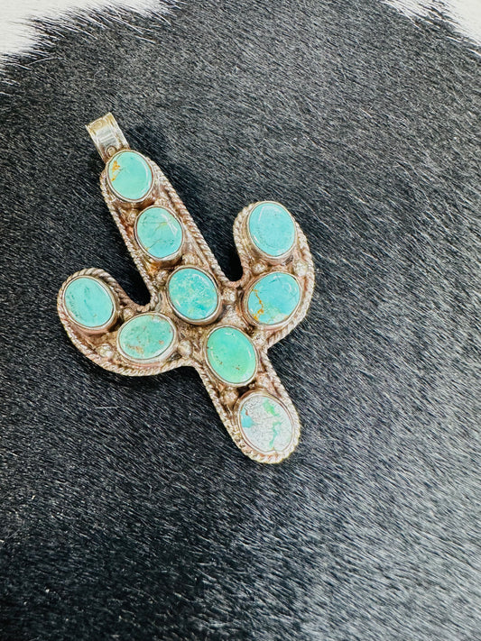 Tibet Cactus Turquoise Pendant
