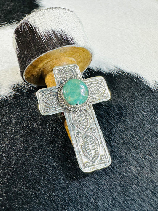 Tibet Turquoise Cross Ring