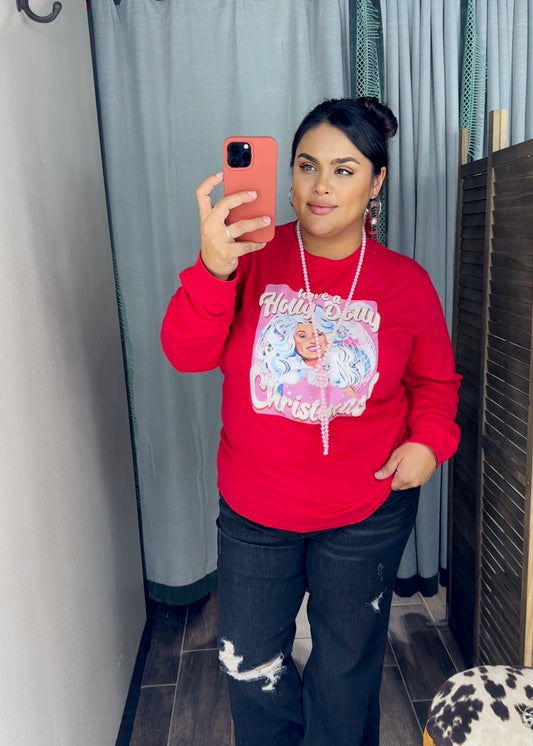 Holly Dolly Christmas Long Sleeve