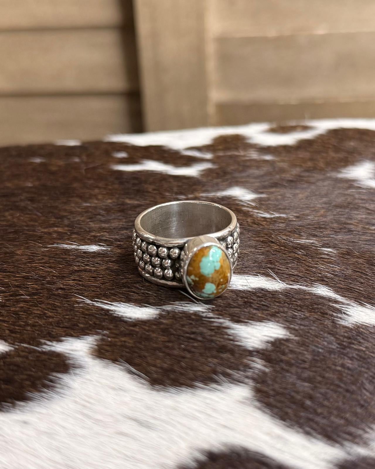 Royston Studded Stone Ring (Sz10) *NonNative