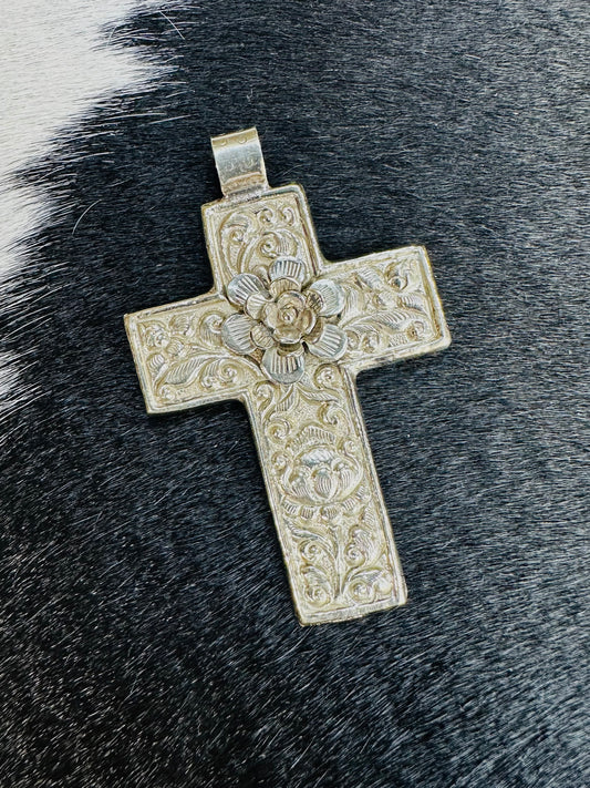 Tibet Flower Cross Pendant