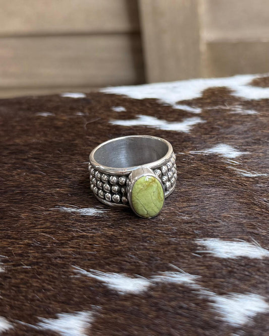 Royston Studded Stone Ring (Sz10) *NonNative