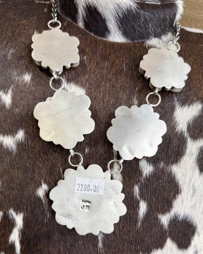 Mixed Turquoise Cluster Statement Necklace *Native