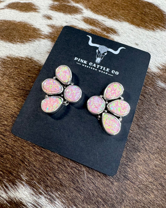 Pink Opal Studs *Non Native