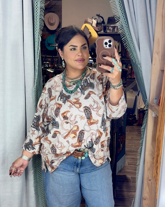 Kickin Dust Oversized Top