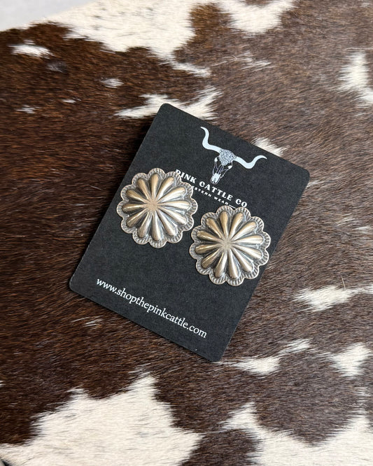 Everyday Sterling Concho Studs