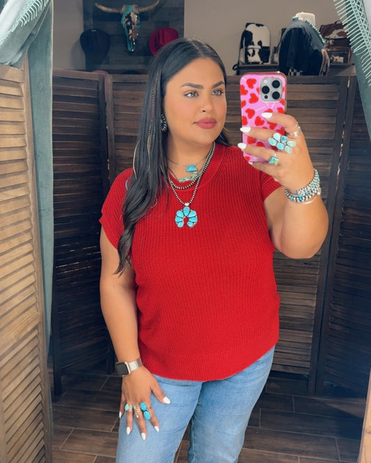 Chili Pepper Knit Top