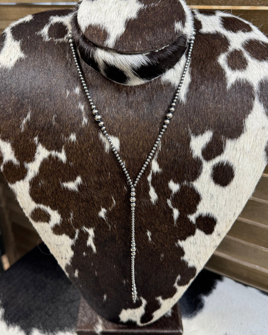 20" Graduated Y Pearl Lariat Necklace