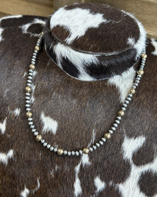 Sterling Pearl 14k Plated Necklace 18”