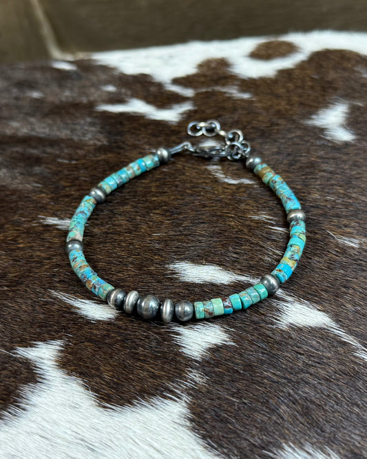 Turquoise & Pearl Bracelet