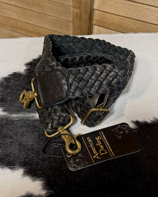Black Braided Brandy Strap