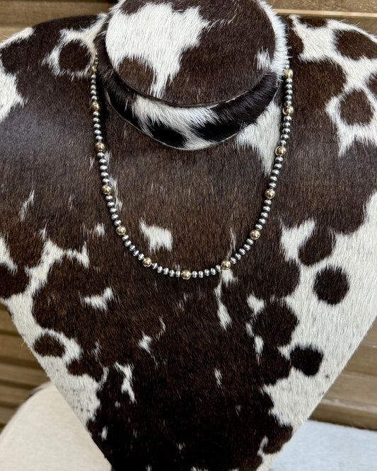 Sterling Pearl 14k Plated Necklace 18”