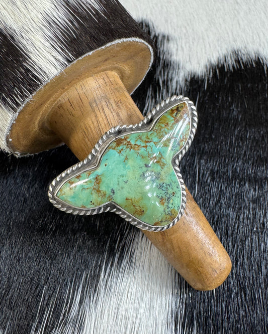 Charles Johnson Cow Head Kingman Ring *Native