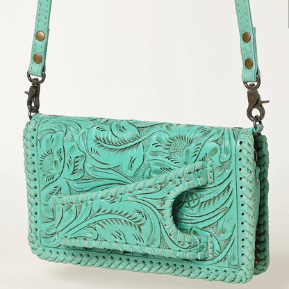 Turquoise Tooled Clutch Crossbody