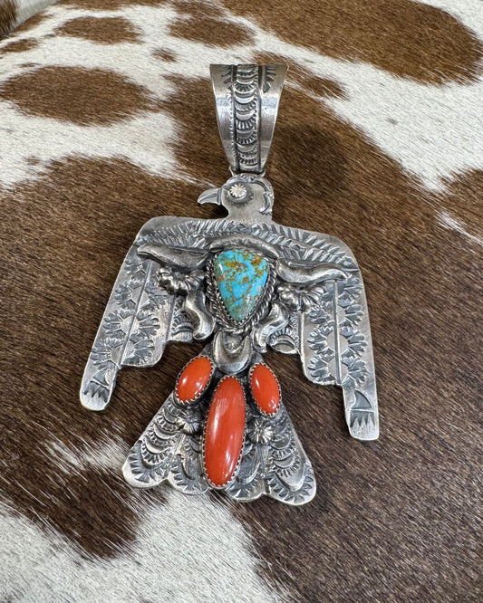 Richard Yazza Kingman Coral Pendand