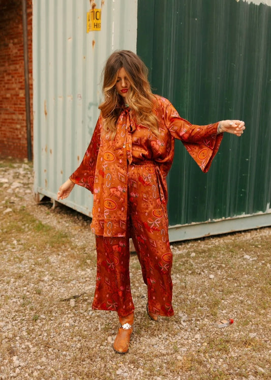 Lucky Horseshoe Satin Set