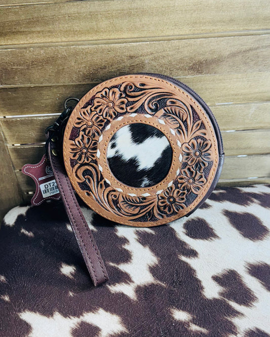 Cowhide Mini Wristlet