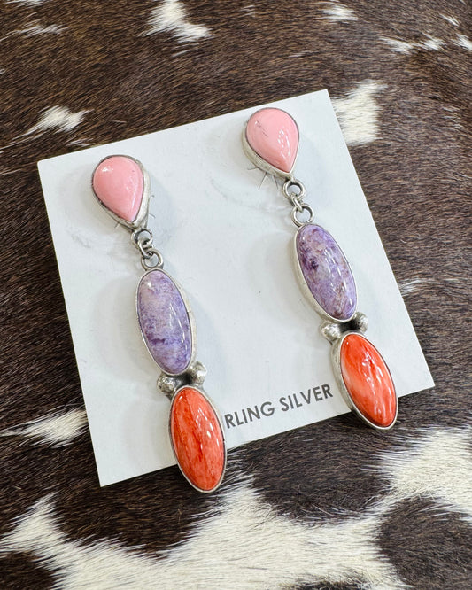 Danny Henio Spiny Dangle Earrings *Native