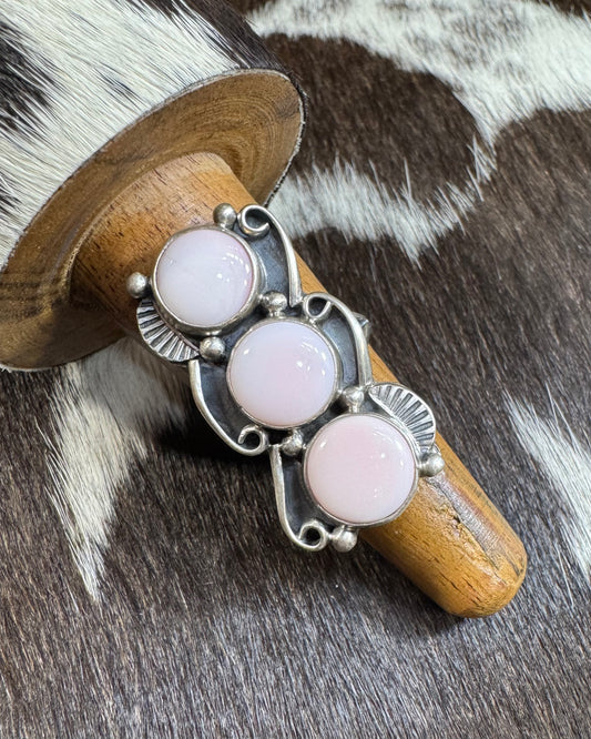 Pink Conch 3 Stone Ring *Native