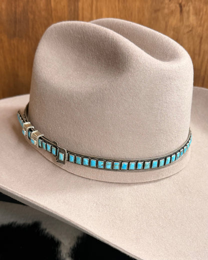 Sterling Turquoise Hat Band *Native