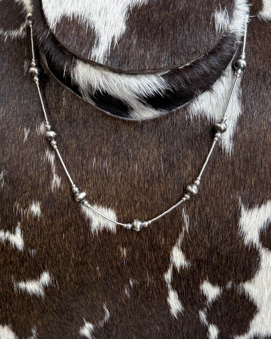 Liquid Silver 6mm Pearl Necklace