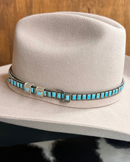 Sterling Turquoise Hat Band *Native