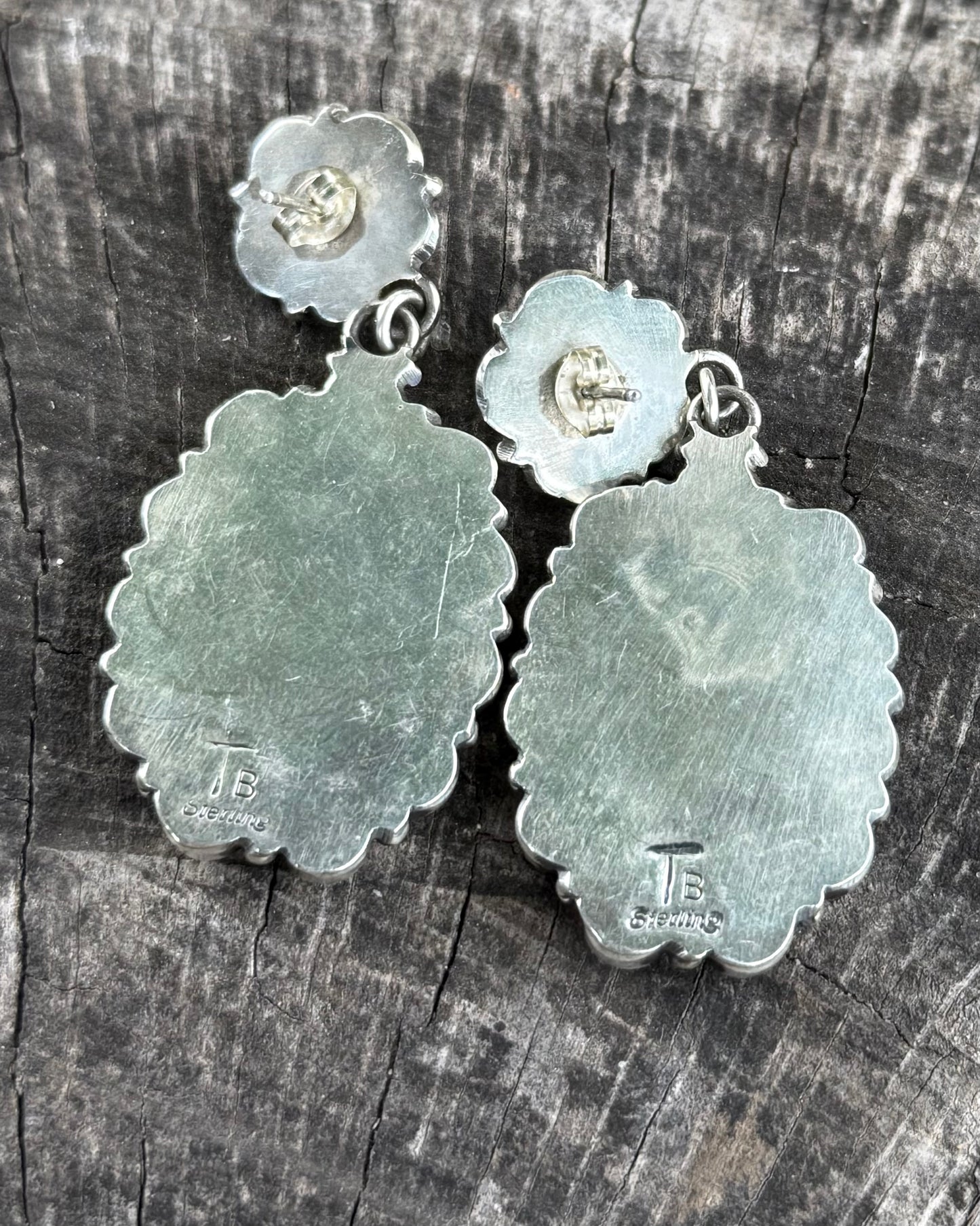 Owners Closet ~ Coral Concho Cluster Earrings *Native