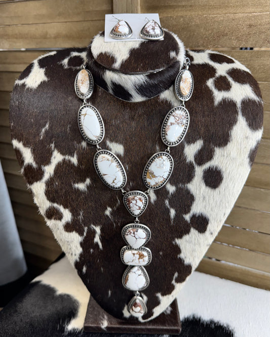 M. Spencer Wild Horse Statement Lariat Necklace *Native
