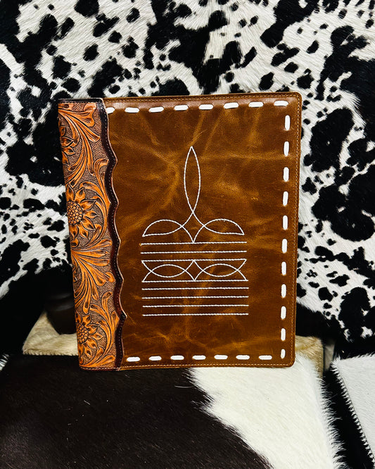 Leather boot stitch portfolio