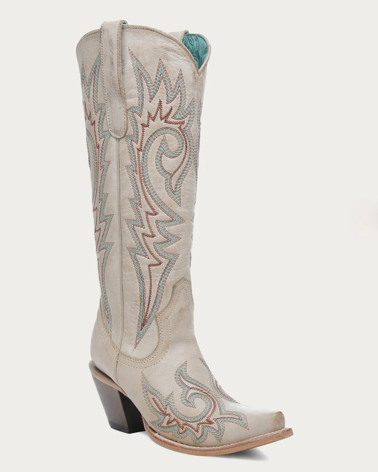 Eliza Bone Embroidered Boots by Corral