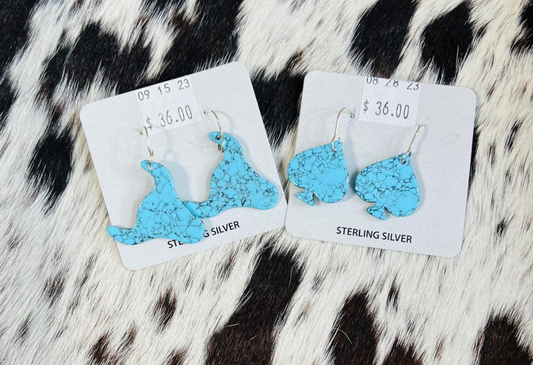 Turquoise Slab Earrings