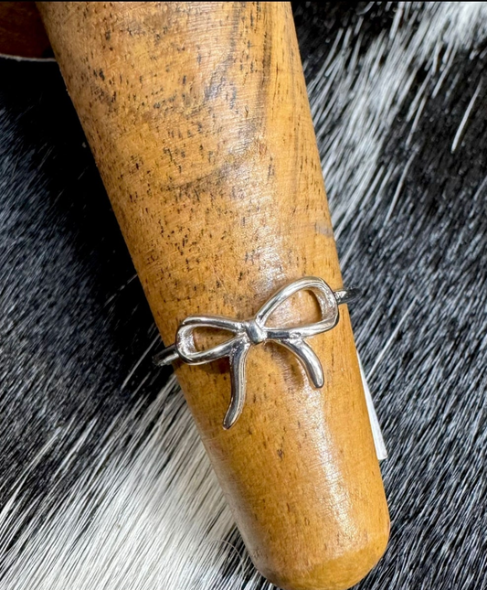 Simple Bow Stacker Sterling Ring