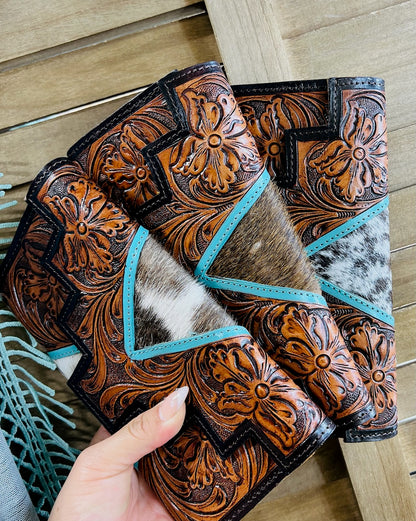 Tooled Leather Wallet *hide varies