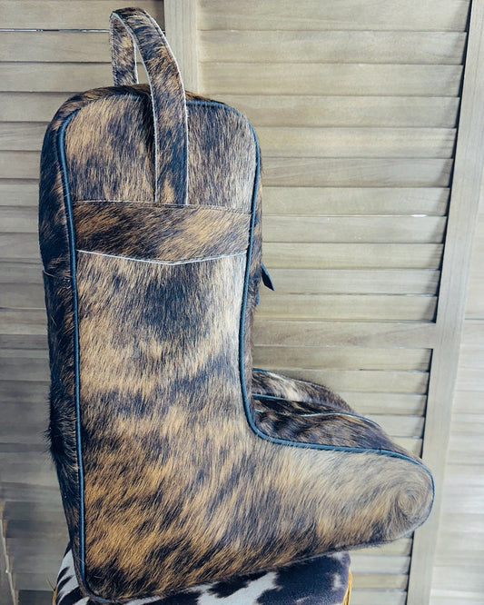 Brown coe Hide Boot Bag