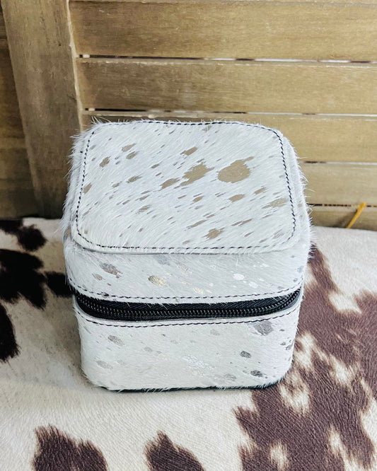Mini Cowhide Foil Jewelry Box
