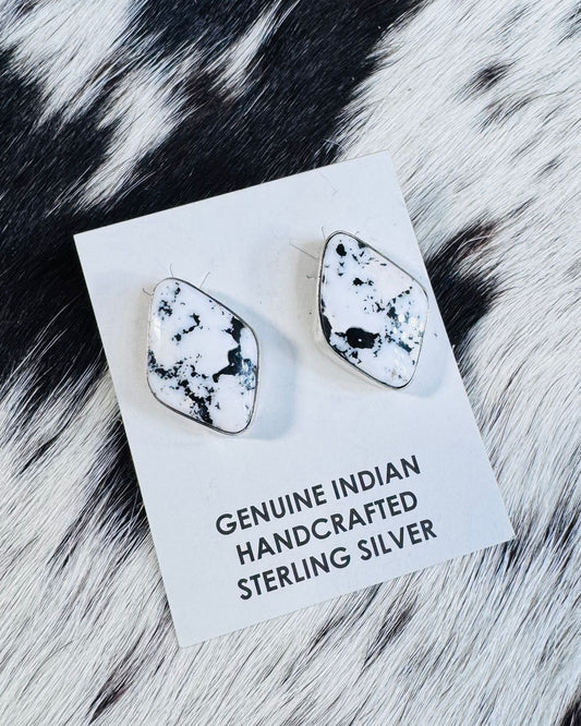 White Buffalo Diamond Studs