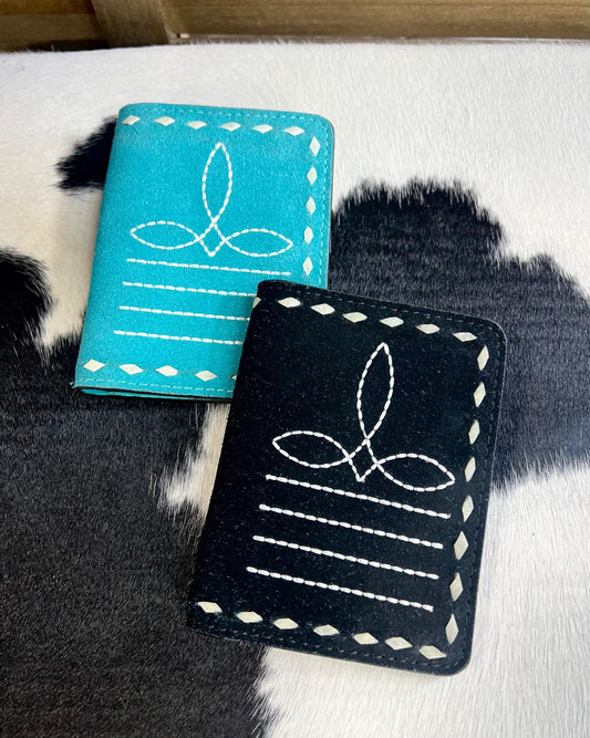 Boot Stitch Suede Passport Cover