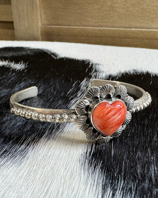 Genuine Spiny Heart Cuff