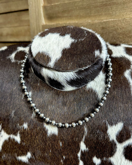 16” 6mm 3mm Multi Sized Sterling Pearl Necklace