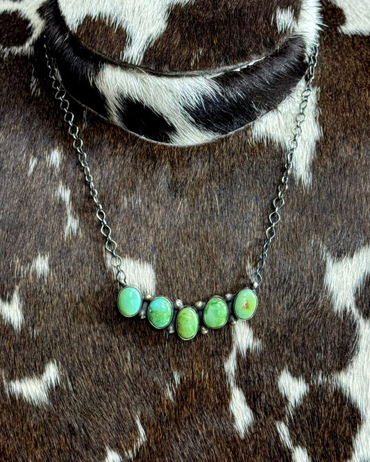 20” Sonoran Gold 5 Stone Bar Necklace *Native