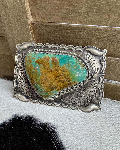 Charles Johnson Turquoise Stone Buckle *Native